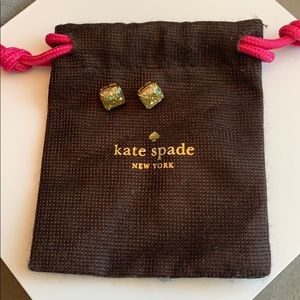 Kate Spade gold sparkle earrings